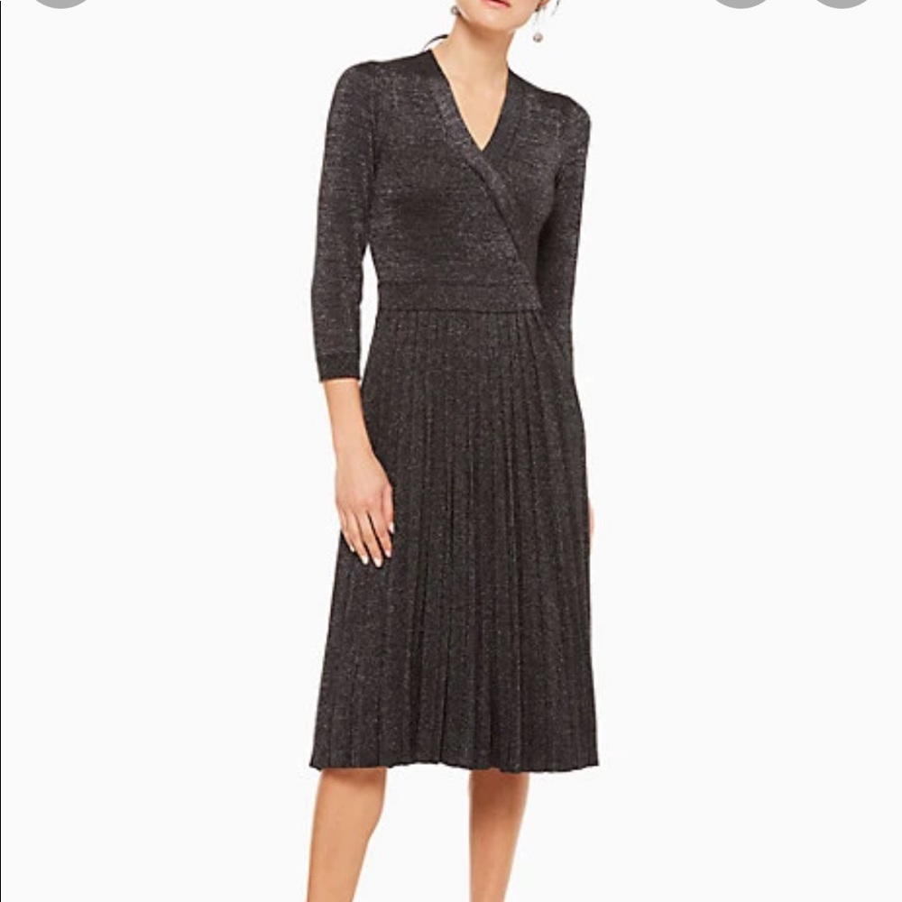 Kate Spade black metallic sparkle dress